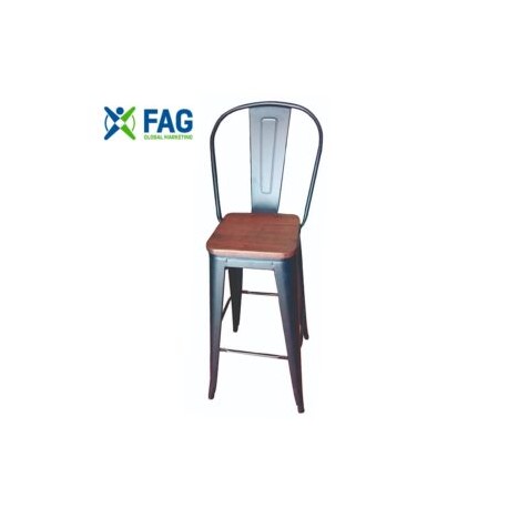 Bancos Grosella con Asiento de Madera