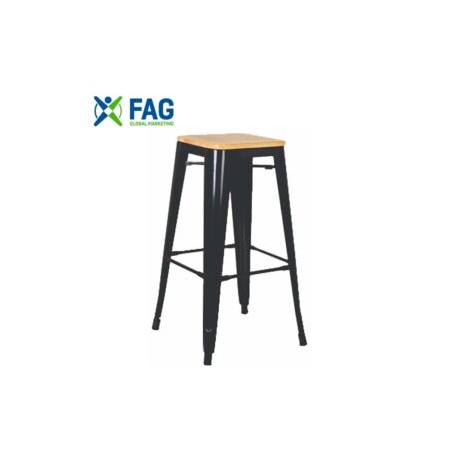 Bancos Mirto Alto con Asiento de Madera