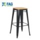 Bancos Mirto Alto con Asiento de Madera